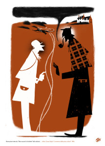 L'illustrazione per il racconto che vede protagonista Sherlock Holmes